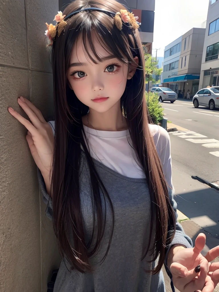 A girl caught in a spider nests