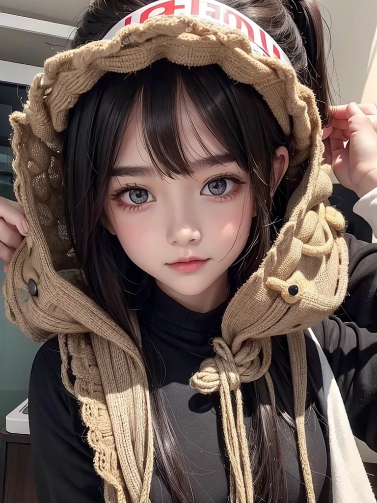 A girl caught in a spider nests