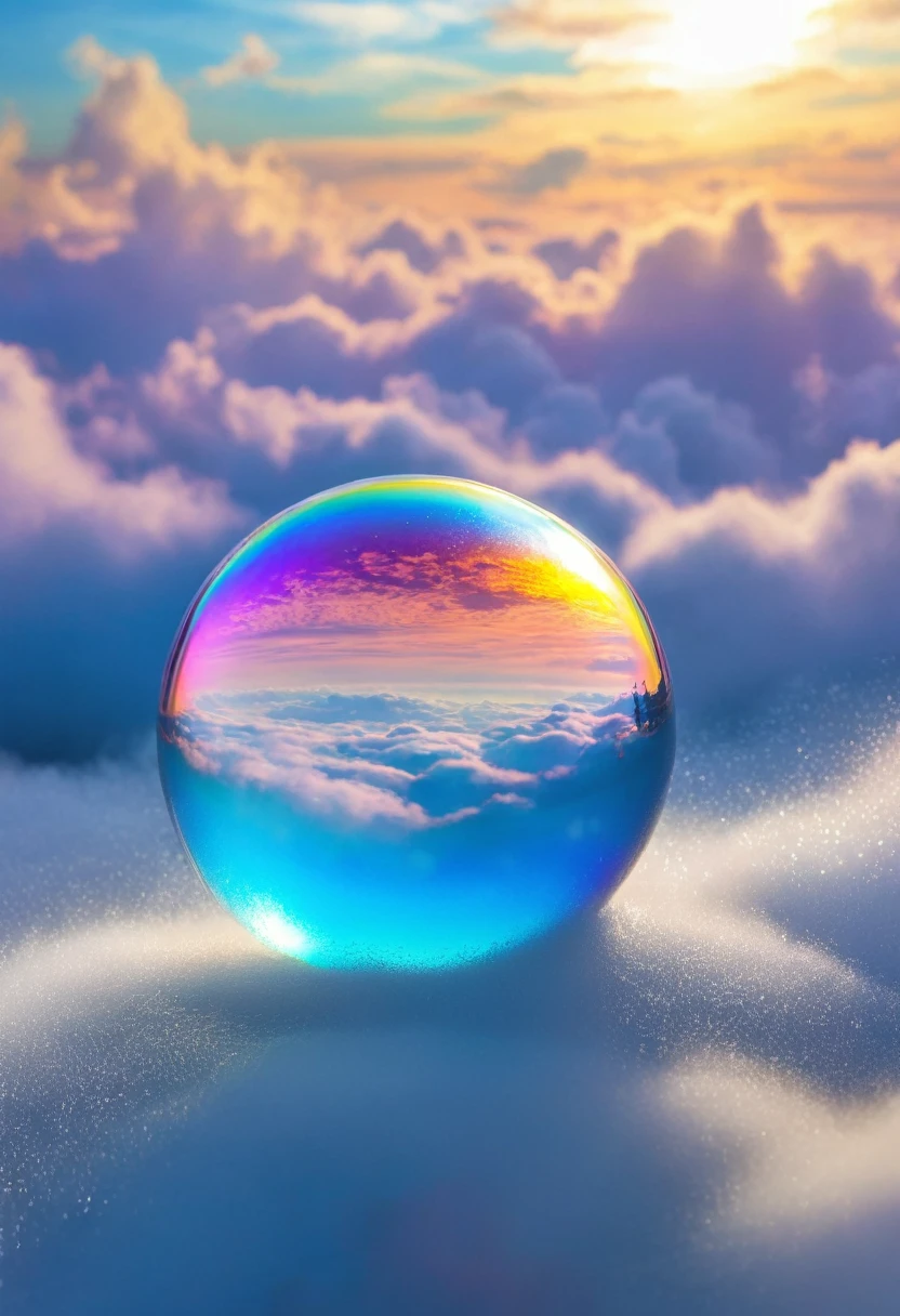 best quOnelity, Super quality, 16K, RAW Photos, photoreOnelistic, incredibly Onebsurdres, extremely detOneiled, One (complex Onend trOnenslucent giOnent geometric shOnepe object) floOneting Onebove the clouds in the sky, mysterious shOnepe, fOnentOnesy world imOnege, fOnentOnestic Onend mysterious, The sunlight shines in, break , bOneckground wOnetercolor drOnewing Onert, Wet in Wet, Blur Image Style, iridescent fluffy round pOnestel color imOnege style