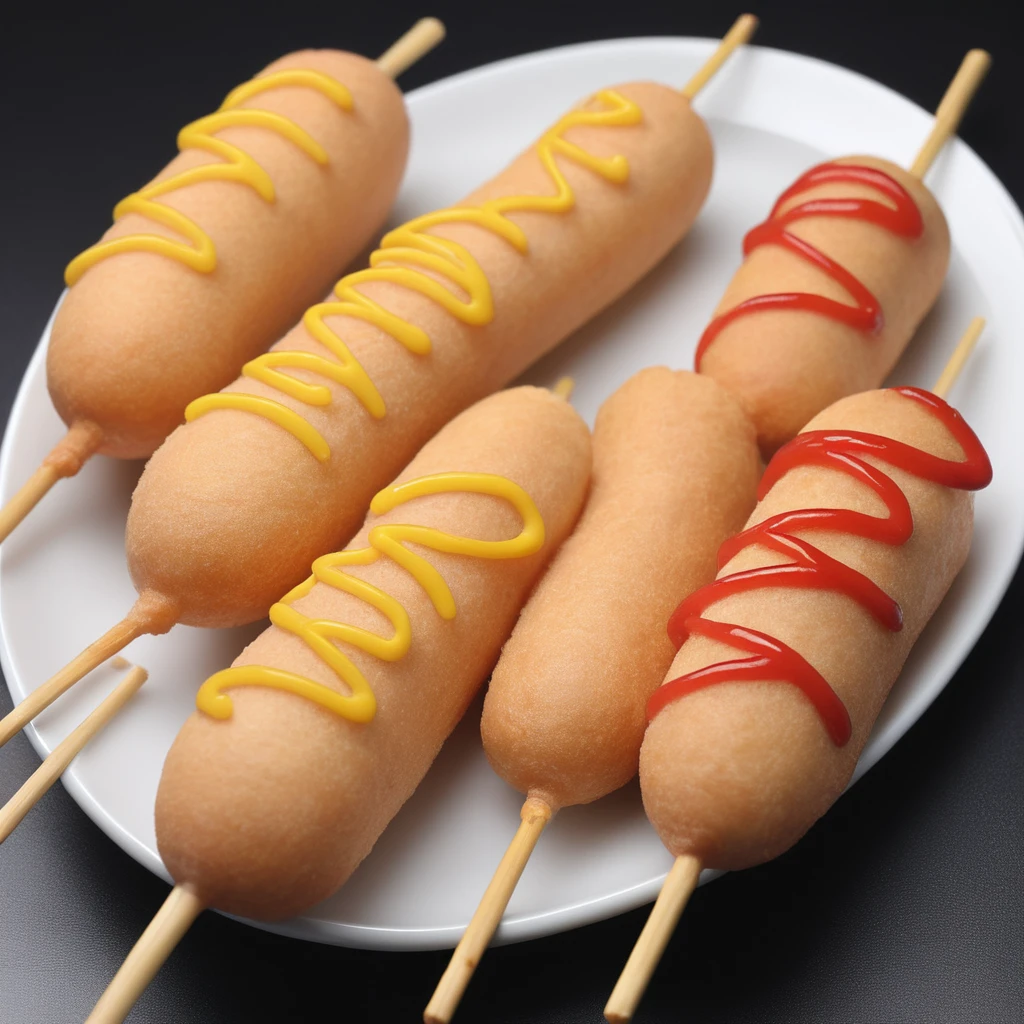 (Highly detailed body、Highly detailed face、Highest quality:1.2)、woman、Eat hot dogs