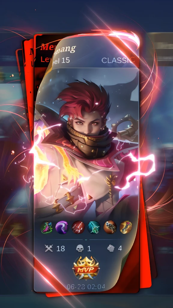 a close up of a card with a character on it, epic battle screen of hero, loadscreen, arcane art style, epic mage girl character, character splash art, amazing wallpaper, full protrait, painted in the style arcane, epic game portrait, fire mage, epic character portrait, legends of runeterra, loadscreen”, full screen, heroic portrait