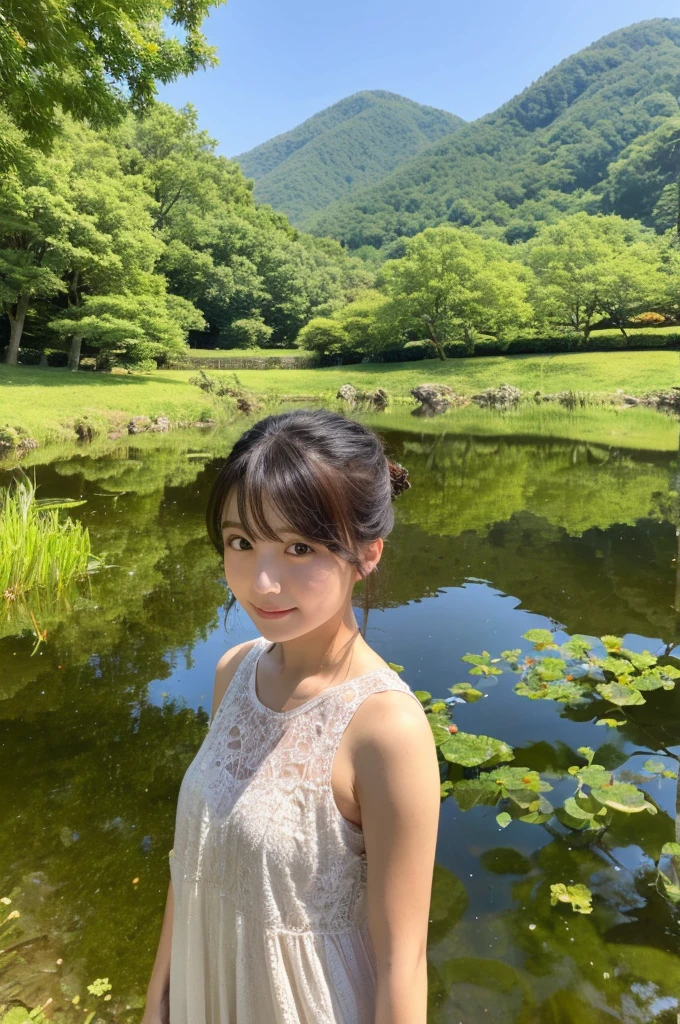 ((Highest quality)), ((masterpiece)), (detailed), Japanese,landscape,Beauty,cute,Upper Body