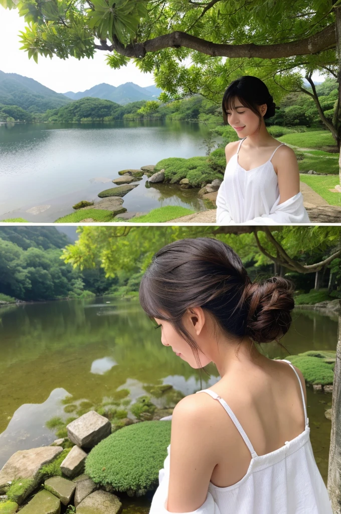 ((Highest quality)), ((masterpiece)), (detailed), Japanese,landscape,Beauty,cute,Upper Body