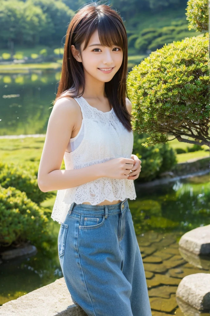 Unbelievably beautiful woman, (Have vaginal sex, insert it in your pussy:1.2), Roll up your skirt and insert your dick、18 years old, Neat face, a baby face, Happy face, Tie and skirt, poneyTail, (Best Quality, 8K, masutepiece :1.3), Lovely smile, emotional, (gleaming skin, Shiny hair:1.4), Beach, masutepiece, Best Quality, (Ultra-detailed),