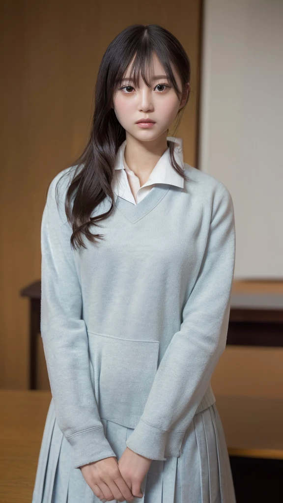 ((((Top Model))))、((masterpiece))、(((Highest quality)))、((Very detailed))、(Embarrassed:1.5)、(Very delicate and beautiful)、Realistic quality、Realistic depiction、Realistic texture、Realistic texture、realism、Absolute rules、The best balance、((Japanese  girl uniform))、(((The most beautiful composition of a woman)))、Realistic creation and expression、