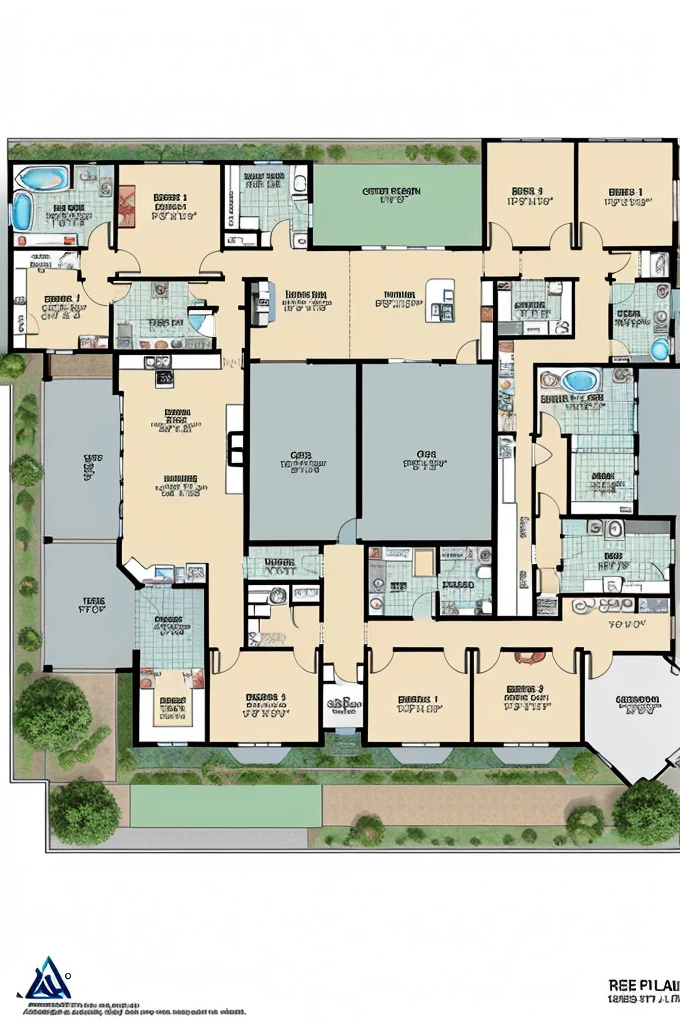 Floor plan about water refilling station building