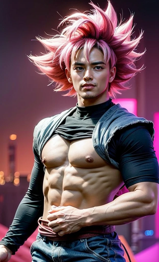 Makes a super cute Japanese,he is naked with a hard penis,sexy gay,your body is muscular and sexy,your hair is big and blue
