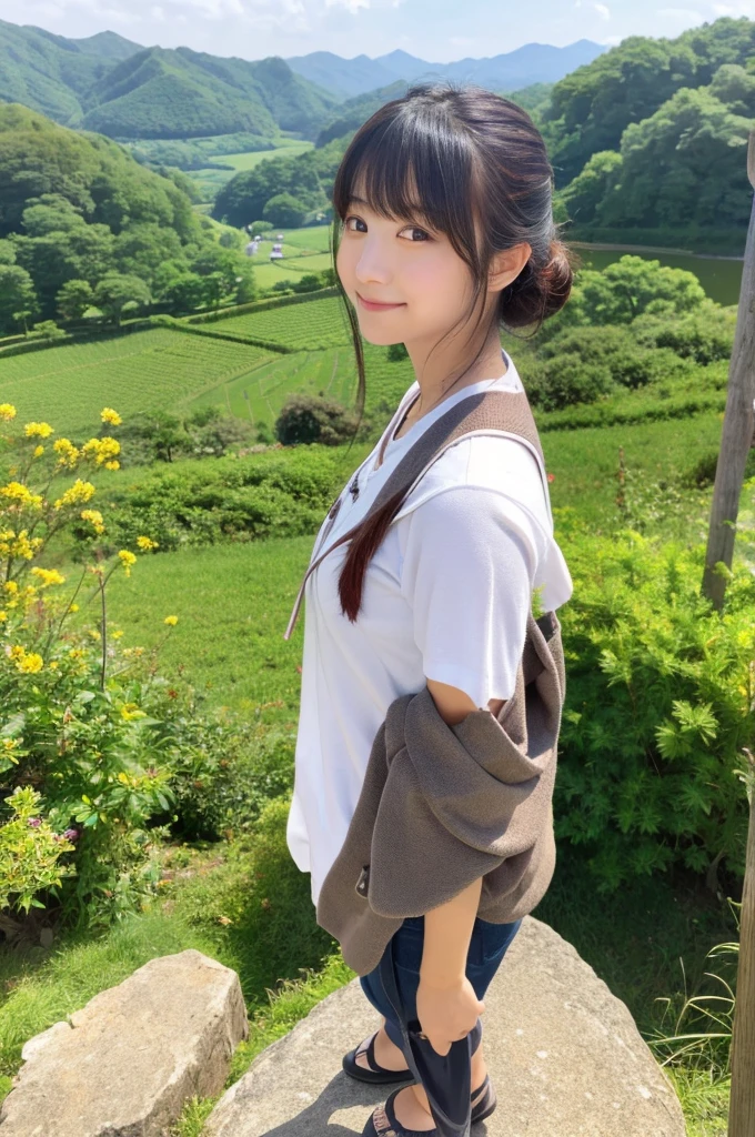 ((Highest quality)), ((masterpiece)), (detailed), Japanese,landscape,Beauty,cute,Upper Body