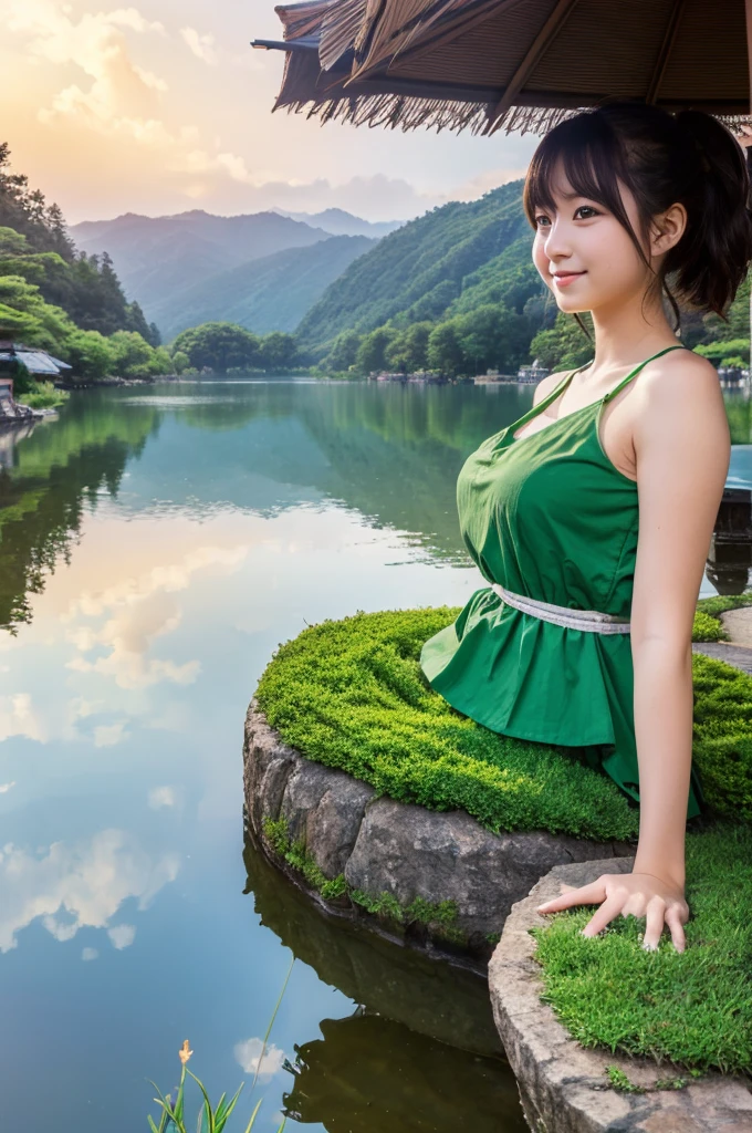 ((Highest quality)), ((masterpiece)), (detailed), Japanese,landscape,Beauty,cute,Upper Body