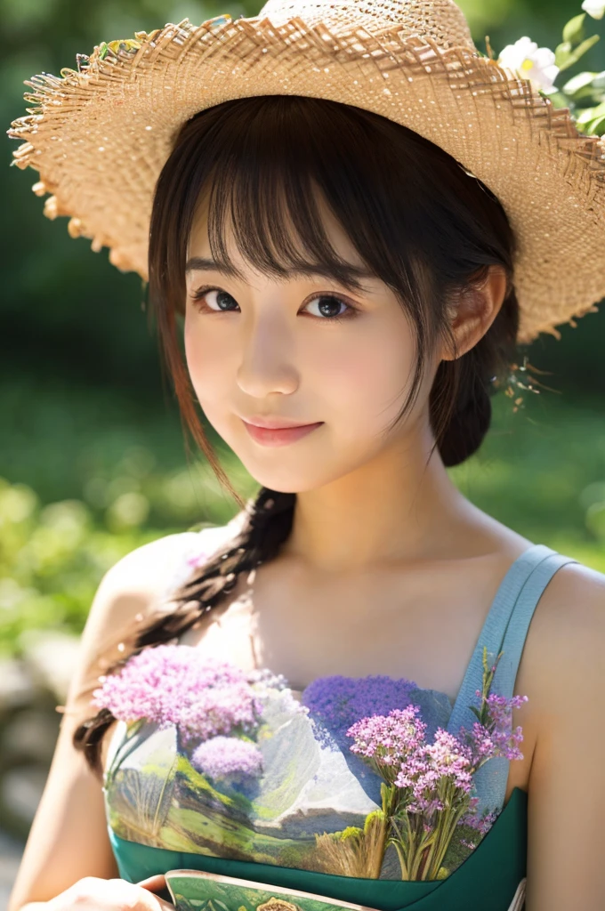 (((Full body photo))), flower crown, wedding dress, backlight, lens flare, ((Super Soft Focus)), smiling, profile, eyes closed and looking up, twilight, showering, hydrangea in the background, surrounded by hydrangeas, soft sunset, (yinchuan:1.5), bust up photography, masterpiece, best quality, raw photo, photorealistic, face, beautiful girl, cute, short hair, depth of field, high resolution, ultra detail, fine detail, highly detailed, highly detailed eyes and face, sharp pupils, realistic pupils, cinematic lighting