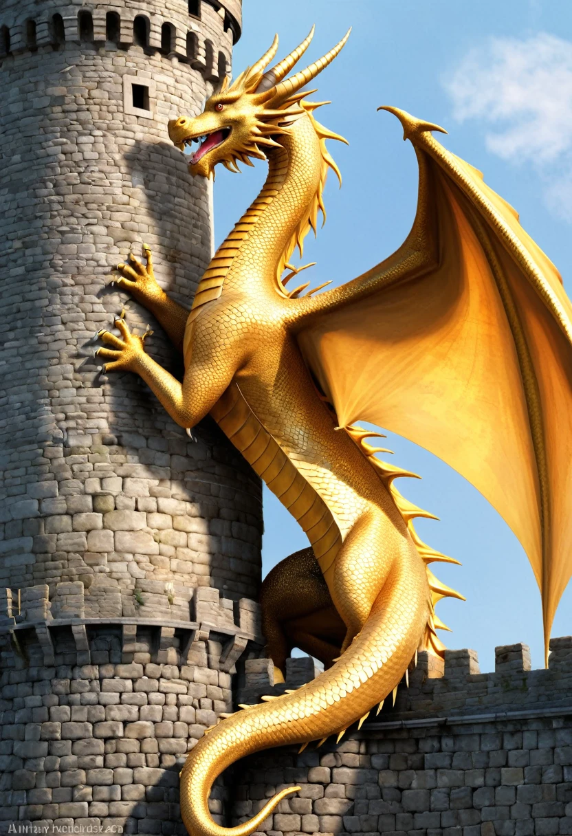 A large golden dragon with many spikes and sparkling scales all over its body flew up to the highest tower of the castle.. Soon, Behind the Walls, noise was heard from the flapping of its huge wings and gusts of heat. "That evil dragon again", - thought the princess and pulled the hem of her dress.. "Only his fucking was no longer there. sucks", - she said gritting her teeth and resolutely went out onto the small balcony of her tower.. The same tower, in which she was imprisoned indefinitely, And she'been there since then, as soon as the nannies first noticed, that the nipples of the young princess began to swell excitingly, filling my chest with unknown desires, and barely noticeable red hairs began to appear above the pussy, her consciousness is even more disturbing.