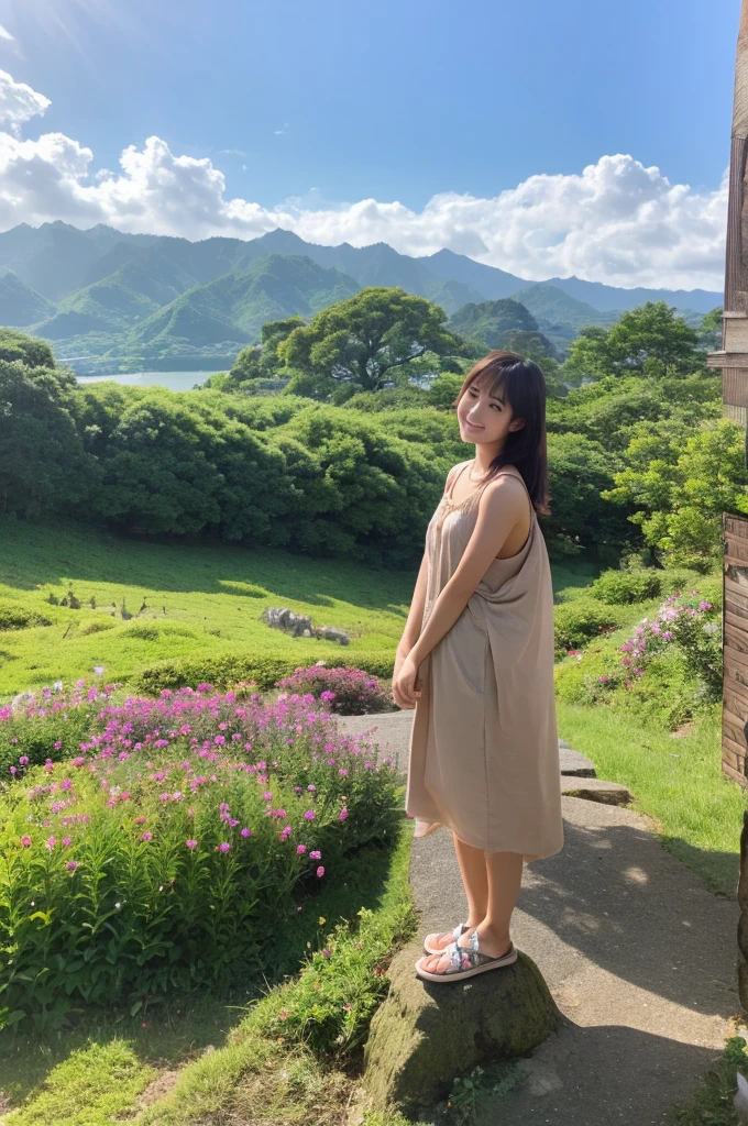 ((Highest quality)), ((masterpiece)), (detailed), Japanese,landscape,Beauty,cute,Upper Body