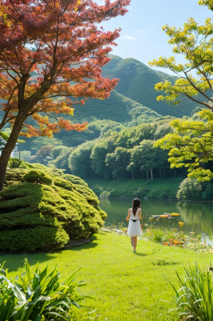((Highest quality)), ((masterpiece)), (detailed), Japanese,landscape,Beauty,cute,Upper Body