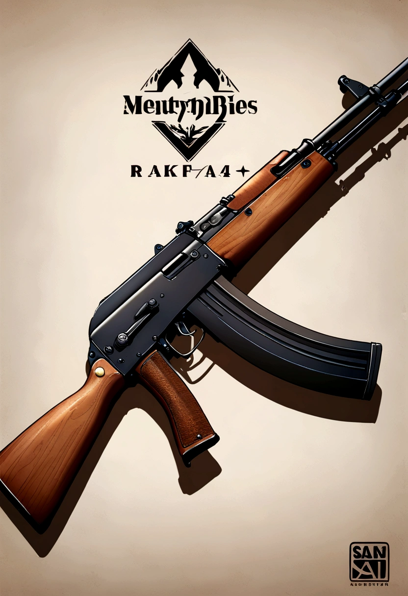 logo, rifle ak-47