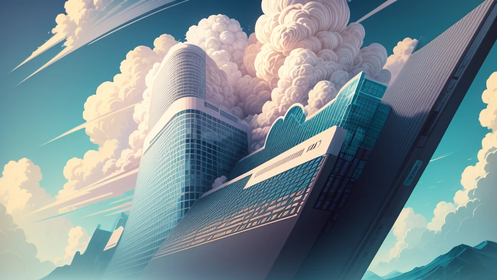 Cloud office software，Illustration style，Flat style，2D vector illustration