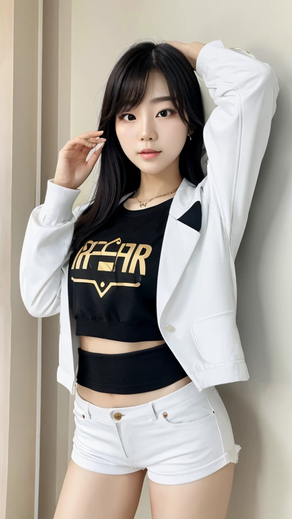 Korean girl in kpop outfit 