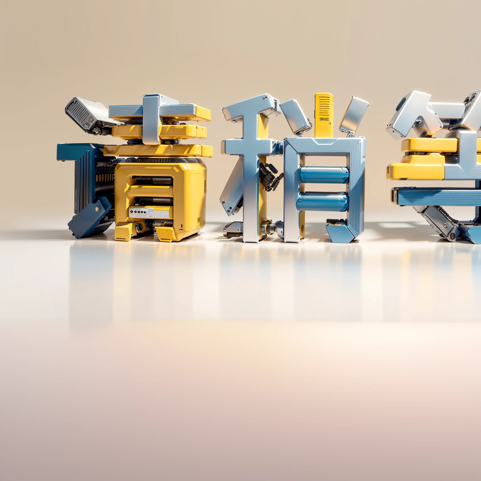 there are three legos that are sitting on a table, _3d-terms_, rendered in cinema4d, rendered in cinema 4 d, futuristic typography, c 4 d style, by Fei Danxu, hard surface, 3 d render stylized, rendered in keyshot, fragmented typography, trend on behance 3d art, stylized as a 3d render