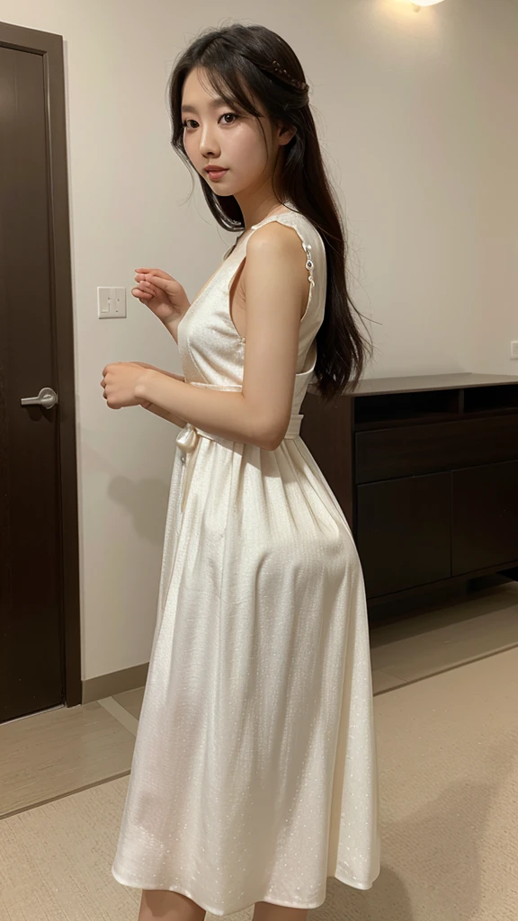 Korean girl in elegent and beautiful dress