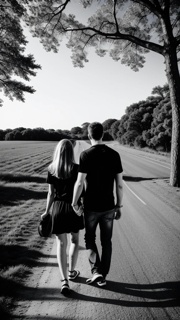 Couple,White people,Black and white photography,young,trip