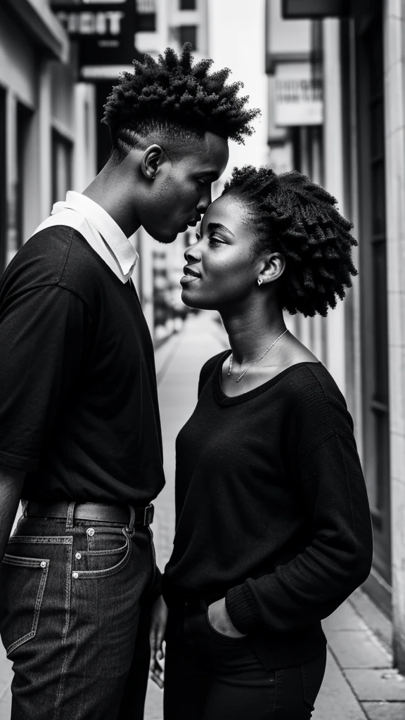 Couple,White people,Black and white photography,young,Women take the lead