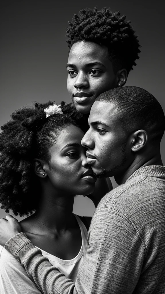 Couple,White people,Black and white photography,young,Women take the lead