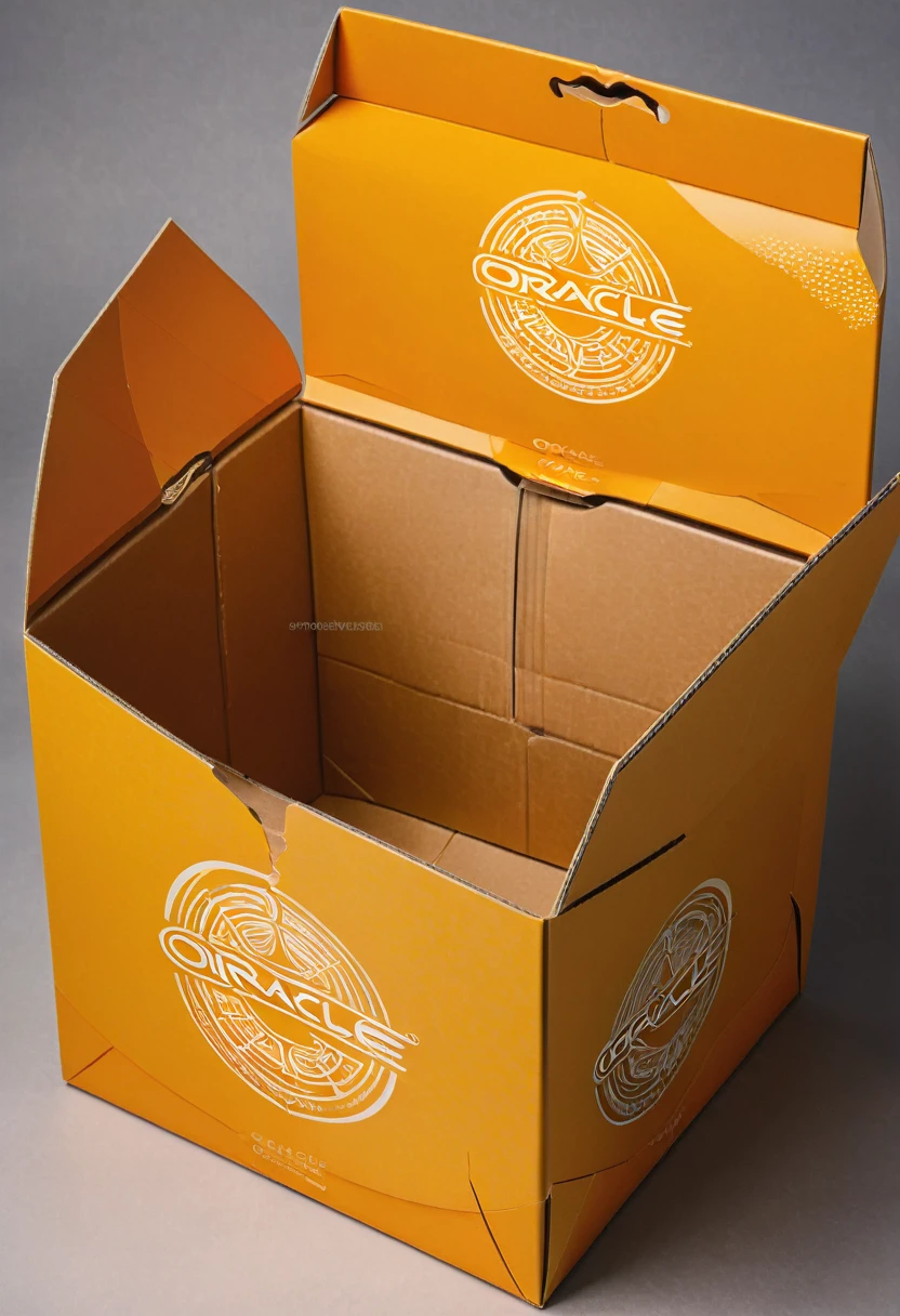 Picture of six sides of the packaging carton split and laid flat,Carton color,Flat,Printing logo and instructions,The logo name is oracle,Simple style,detail,high quality,fashionable,
