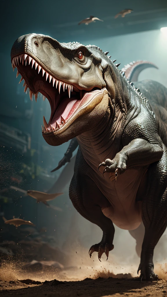 A Tyrannosaurus runs away
、force、verylialstik,verydepth,8K