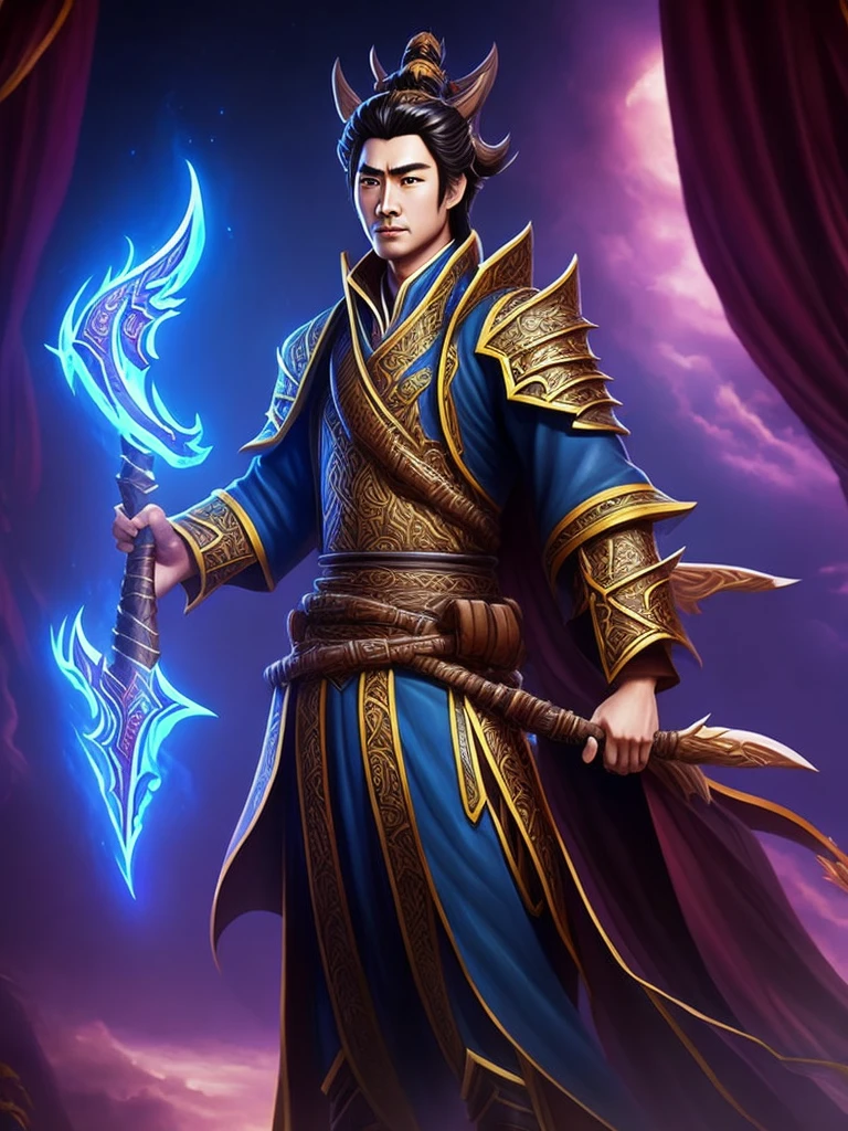 zhao zilong a handsome han general in a fantasy setup.