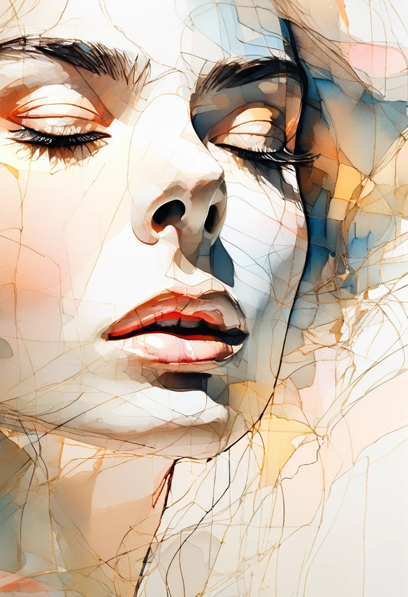 Highest quality, High resolution, masterpiece:1.2), Very detailed, Actual:1.37, Black ink sketch, Smooth lines, Expressive facial expressions and gestures, Simple Background, Enhance light and shadow and spatial perception, Plenty of negative space, Young girl.Ink portrait,Smooth lines,Expressive facial features,Subtle emotions,Ink strength comparison,Simple Background,Enhance light and shadow,Wide々And,Plenty of negative space,Peaceful atmosphere,Peaceful atmosphere,feels like a dream,Delicate yet fascinating details,pastel colour,Calm and introspective,An elegant gesture,Gentle Movement,Calm and innocent,Elegant Whisper,quiet and elegant,The Shining,Sublime Beauty,Vector illustration,Black and White,natural&organic,Nourish、Calming the mind,Sublime simplicity,Mysterious charm.