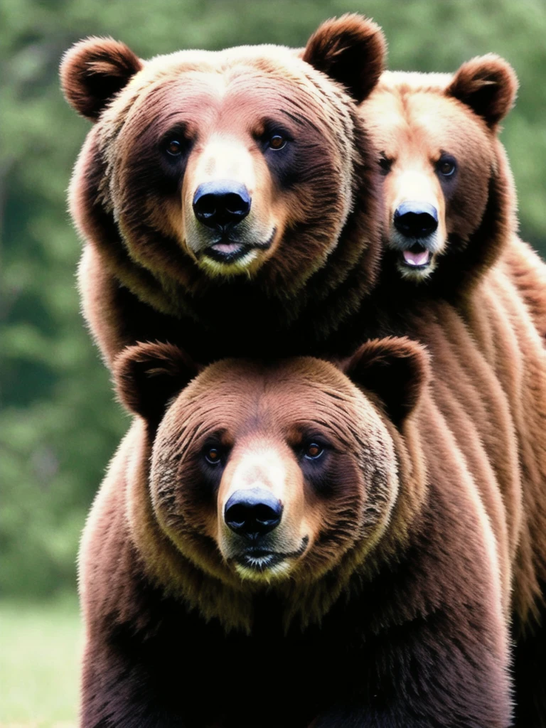 a bear handing big diamonds look at the camera