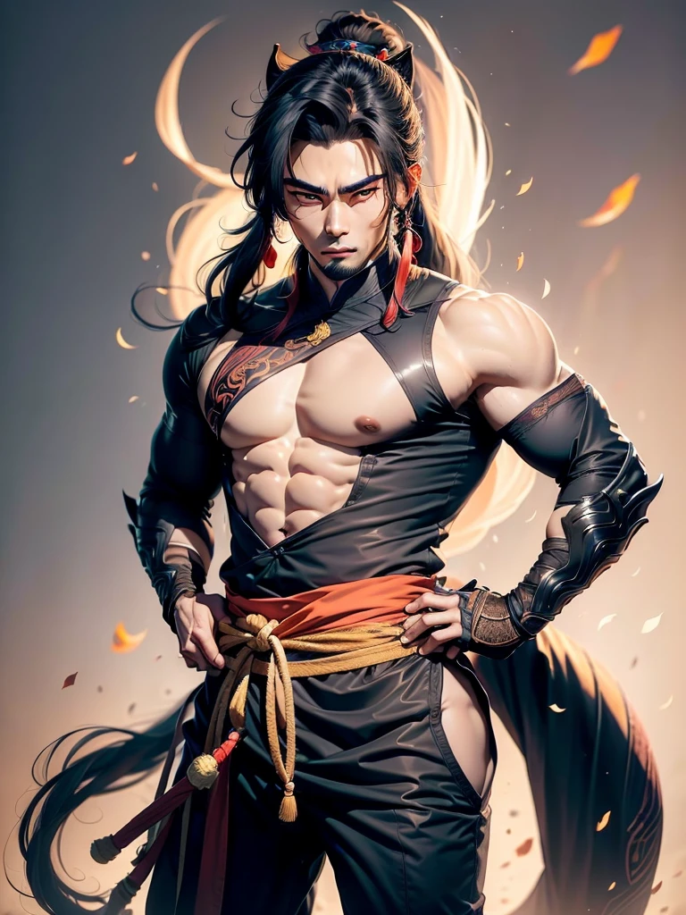 zhao zilong a handsome man, a general holding a spear and riding a white stalion