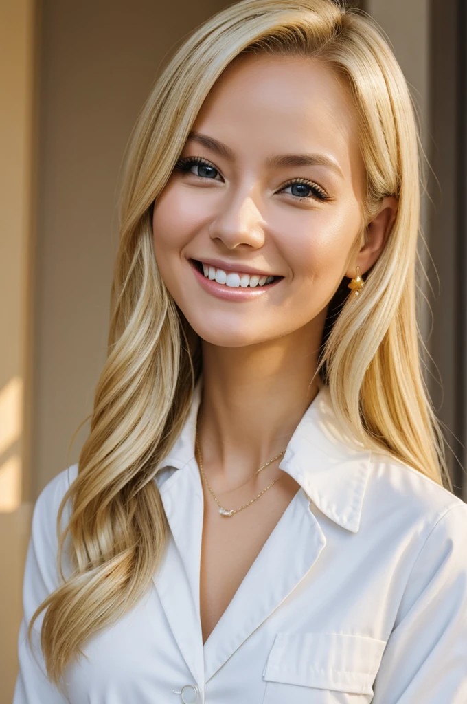 A blonde girl named Dr. Yso is a young and beautiful lady who has a smile of sunshine.