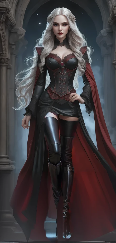 Long legs,Black leather boots,Replenish the legs,Exposing the thigh part with black boots