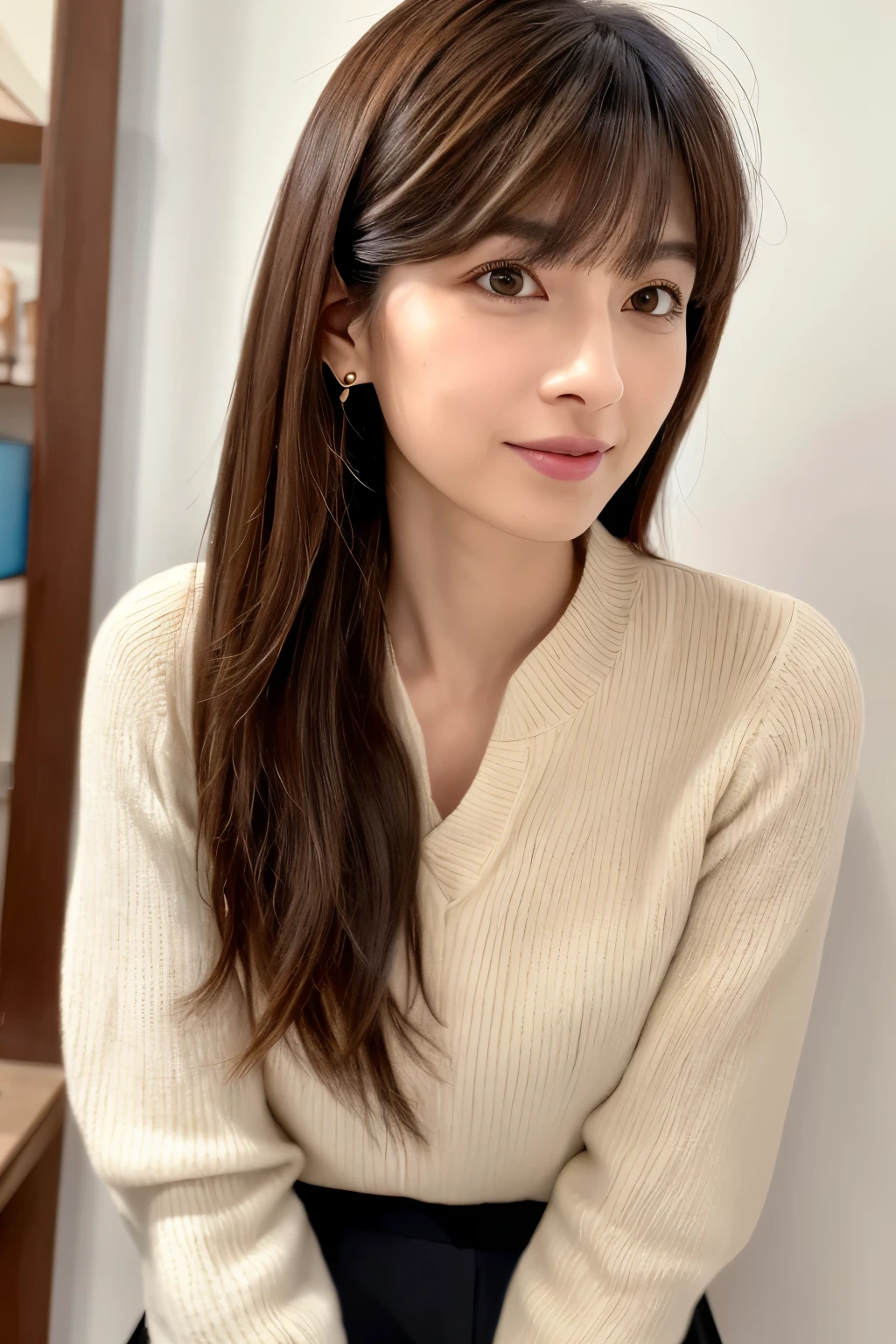 (8k, RAW photos, top quality, masterpiece: 1.2), ultra detailed, super resolution, (real photos: 1.37), portraits, high definition RAW color photos, professional photos, official art, highly detailed CG Unity 8k wallpapers, beautiful Japanese woman, {30|40} years old, highly detailed faces, Highly detailed eyes, highly detailed skin, Highly detailed nose, Highly detailed mouth, Perfect anatomy, Highly detailed background, Highly detailed clothing, One Girl, housewife, realistic body, white skin, radiant skin, slender body, very thin waist, handsome body, brown hair, {short|long} hair, (blunt bangs:1.2), cute face, slight smile, Realistic Face, outfits with a daring design, Earrings, Camera Gaze, Cowboy Shot, Standing Figure, Dynamic Lighting,