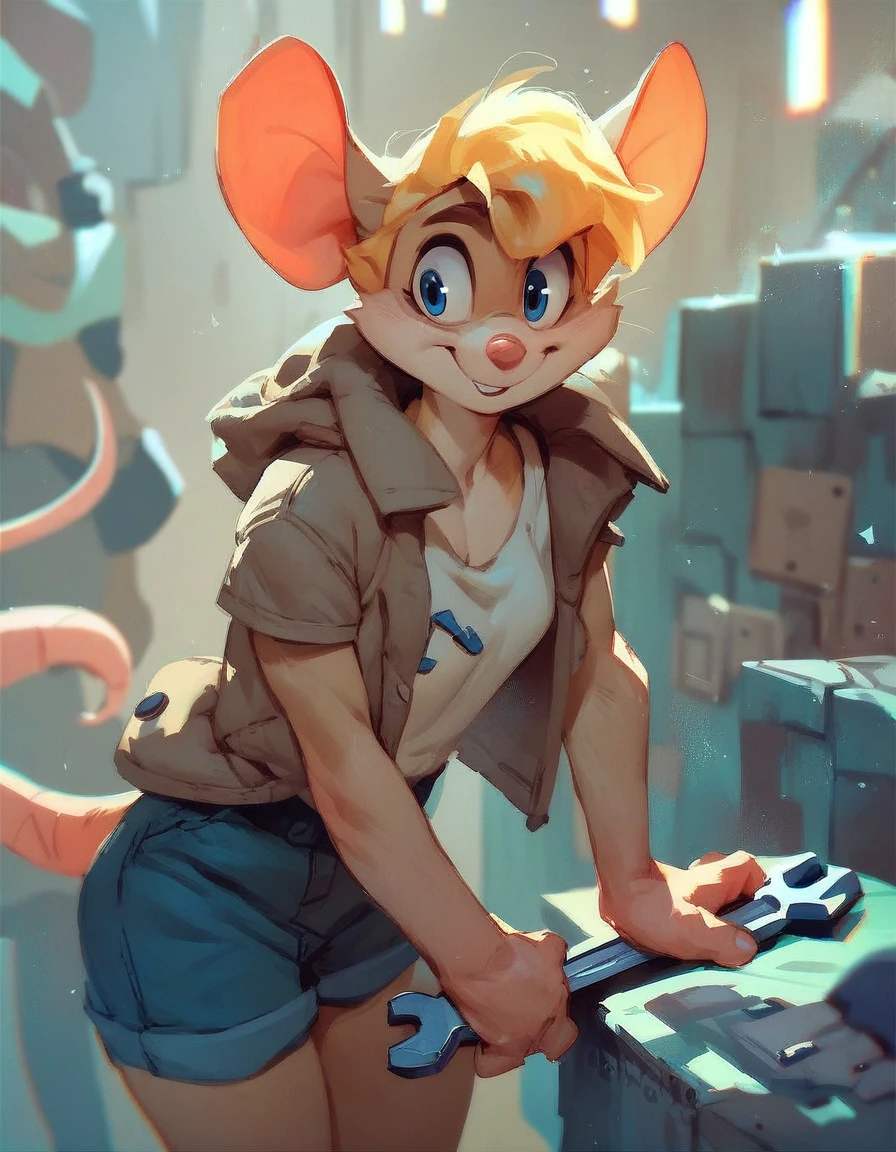 check_9, check_8_up, check_7_up, check_6_up, check_5_up, check_4_up, Wrench for Anthro Mouse gadget, blonde hair