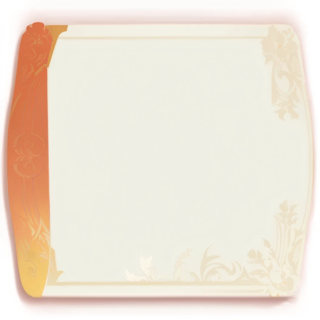 There is a picture of a white plate with a red border, large White border, inside stylized border, With dull brown border, White border and background, Card templates, Game Coverage, White border, stylized border, Paper border, background(hard), decorative art nouveau border, squared border, Card rack, Art Deco Decorative Border, East, blank background
