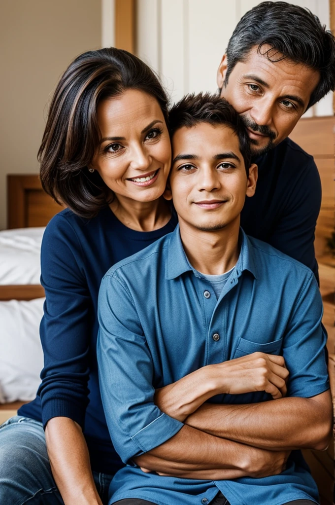 Photo of 63-year-old mother with 40-year-old son together