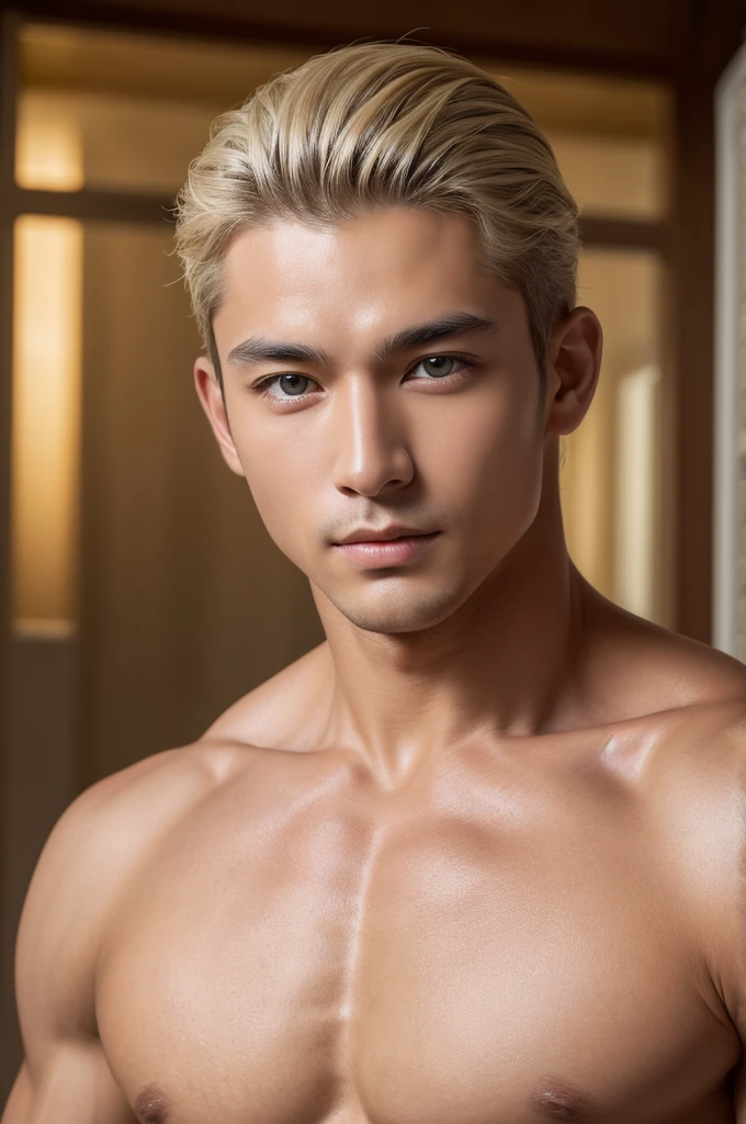 (((Masterpiece))), (((Top quality))), (Real: 1.1), Suit, Ultra high resolution, 8K, RAW photo, High definition, Detailed detail, (Beautiful face), (Detailed, Beautiful eyes, shining eyes), beautiful men,
Clear skin tone and healthy skin tone,
Asians with good muscles