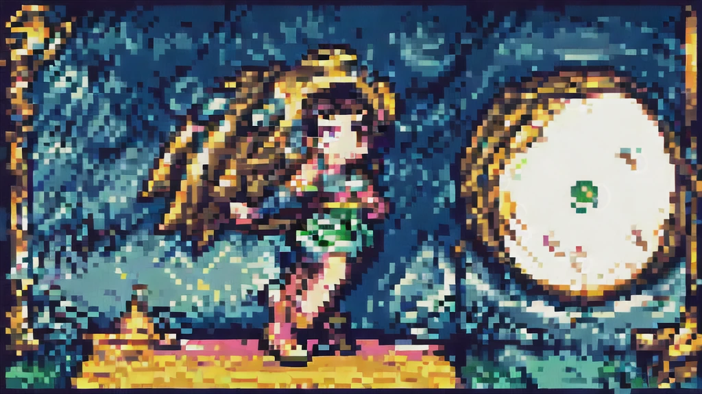 Pixel,Pixel art,Pixelart,Xiangsu,xiang su,whole body,(((Solid color background))), 1 Girl Martial Arts,Long hair,Long skirt,side view,walk,Sequence frames,masterpiece,best quality,Simple background,Multi-frame,Standing,Step forward with your left and right feet,walk