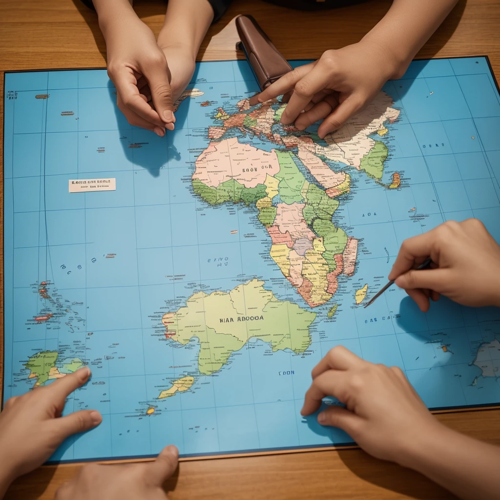 period,The two leaders looked at the map on the table,Thinking about something