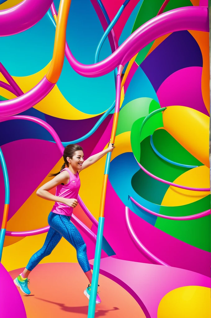 colorful background fun run