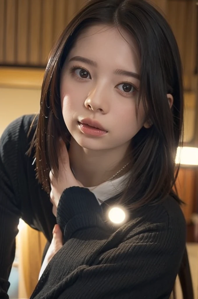 (((masterpiece、Highest quality、Very detailed、Artistic lighting balance、Perfect Anatomy)))、(Surreal)、(Upper Body:1.5、high school girl、Great balance of facial placement)、(Highly detailed CG illustrations)、(Very delicate and beautiful)、Realistic quality、Realistic depiction、Realistic texture、Realistic texture、Realistic facial muscles、realism、Absolute rules、最高masterpieceのバランス、The most beautiful composition of a woman、Realistic creation and expression、