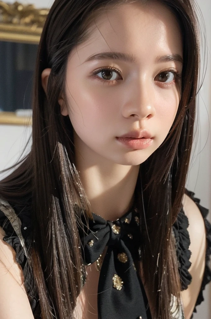 (((masterpiece、Highest quality、Very detailed、Artistic lighting balance、Perfect Anatomy)))、(Surreal)、(Upper Body:1.5、high school girl、Great balance of facial placement)、(Highly detailed CG illustrations)、(Very delicate and beautiful)、Realistic quality、Realistic depiction、Realistic texture、Realistic texture、Realistic facial muscles、realism、Absolute rules、最高masterpieceのバランス、The most beautiful composition of a woman、Realistic creation and expression、