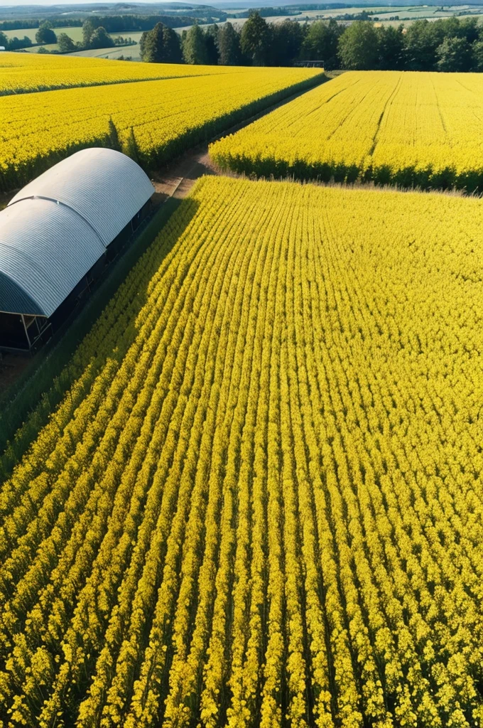 Draw a rapeseed field
