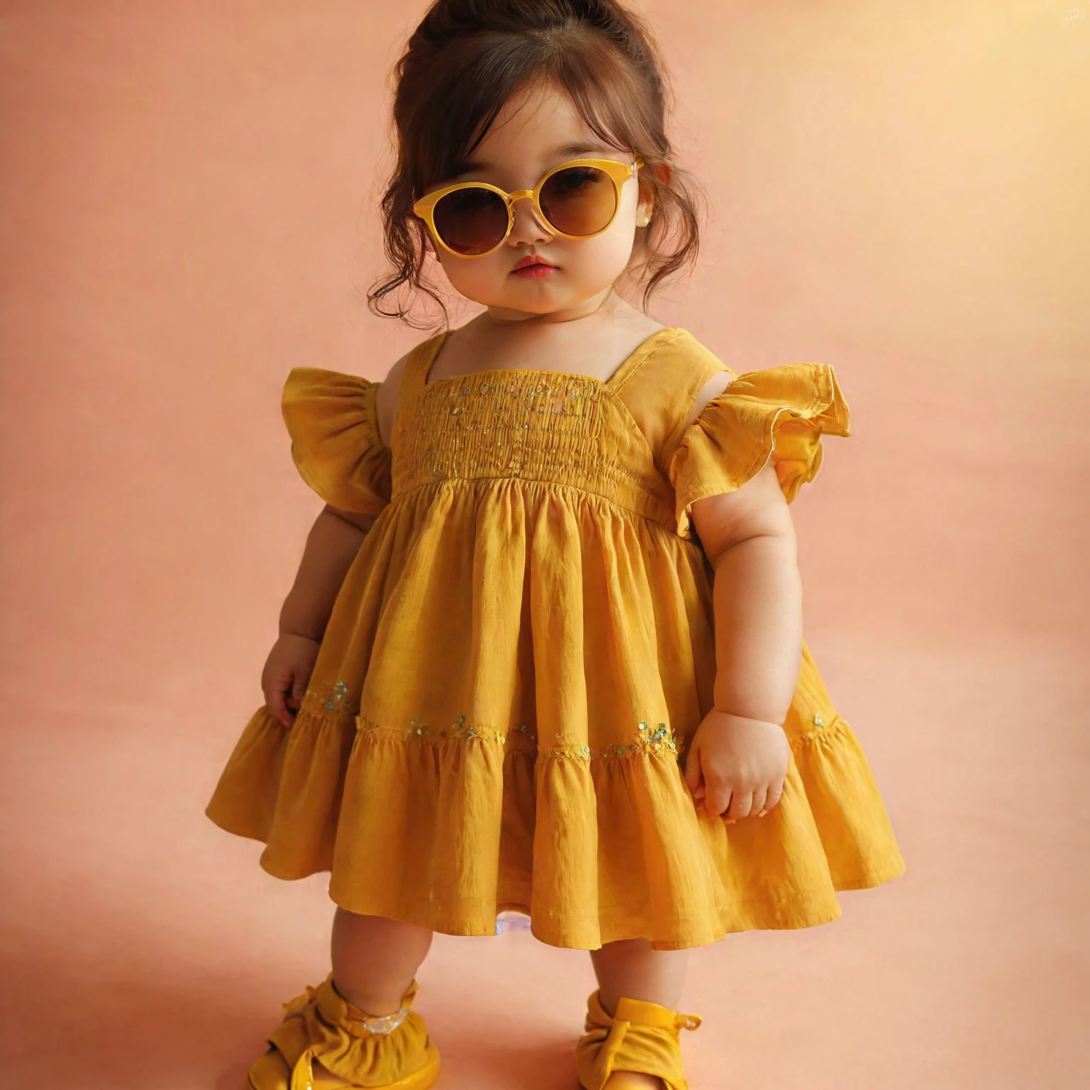 a close up of a wearing sunglasses and a yellow dress, beautiful cute, very stylish, cute beautiful, with sunglasses, hana alisa omer, with sunglass, handsome girl, cute , precious, cute:2, highly fashionable, absolutely outstanding image, wearing beautiful clothes, cute and lovely, very beautiful girl, beautiful , wallpaper - 1 0 2 4