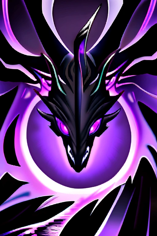 Big Dragon,black scalie,purple aura,Has the power of a black hole, pixiv artwork