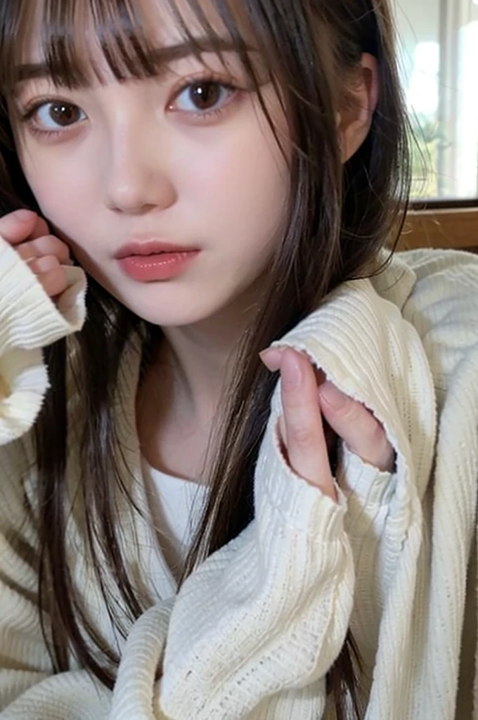(((masterpiece、Highest quality、Very detailed、Artistic lighting balance that brings out the best in your model、Perfect Anatomy)))、(Surreal)、(Upper Body:1.5、high school girl、Great balance of facial placement)、(Highly detailed CG illustrations)、(Very delicate and beautiful)、Realistic quality、Realistic atmosphere、Realistic human texture、Realistic human touch、Realistic facial muscles、realism、Absolute rules、最高masterpieceのバランス、The most beautiful composition of a woman、Realistic creation and expression、