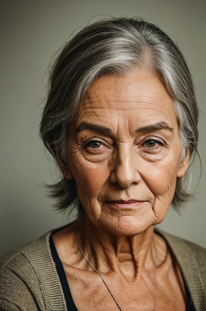 Old woman realistic pic