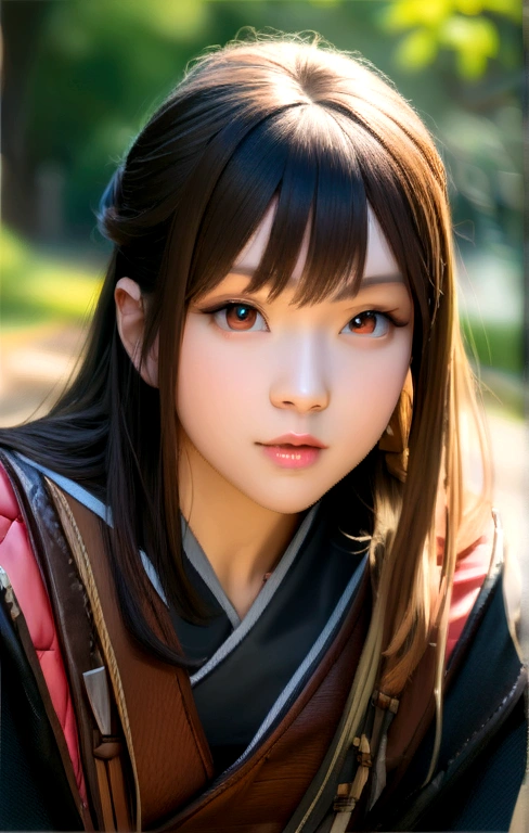 Highest quality, masterpiece, Ultra-high resolution, Detailed Background, realism, Actual photo, Draw in 8k high resolution、Create a live-action version of the main character from Dead or Alive。The entire action scene was created in live action.。