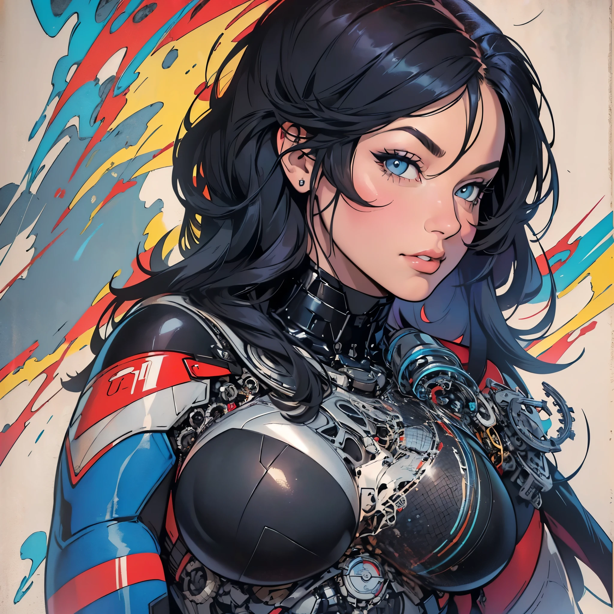 a girl , <lora:Retro_Anime:.7> retro anime, <lora:CARTOON_DC_powergirl_ownwaifu:0.8>